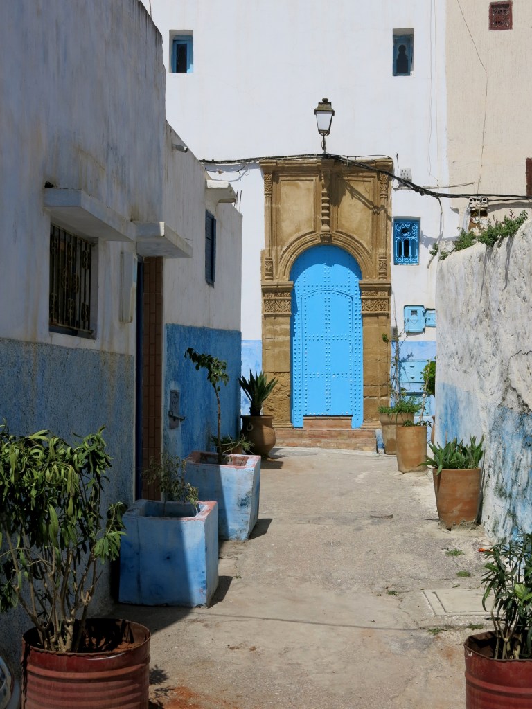 Blue and white walls in Rabat