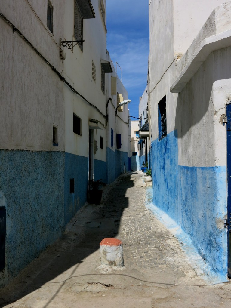 Blue and white walls in Rabat