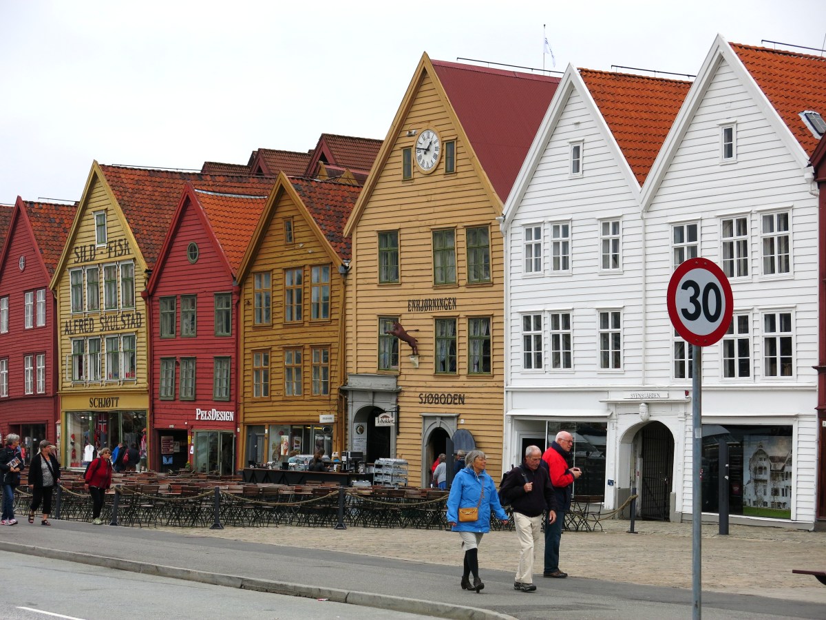Row houses in Bergen, Norway